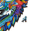 UNIDRAGON Houten Puzzel Voor Volwassenen Dier - Majestueuze Wolf - 99 stukjes - Small 17x24 cm