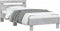 vidaXL - Bedframe - met - hoofdeinde - bewerkt - hout - betongrijs - 90x190 - cm