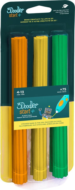 3Doodler Start Navulverpakking 75 Kleurstaafjes - oranje/geel/groen