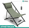 Niceey Ligstoel Opvouwbaar met Hoofdsteun - Strandstoel Inklapbaar - Campingstoel - Strandstoel - Tuin - Groen - 2 stuks
