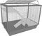Flamingo Elsa - Hamsterkooi - Ruim met platforms en schuilplaats - Zwart & Naturel - 77x47x60 cm
