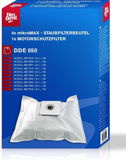 Dirt Devil Rebel en Curvy - Stofzuigerzakken microMAX en motorfilter - Set van 4 (4 stuks)