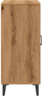 vidaXL - Dressoir - 90x34x80 - cm - bewerkt - hout - artisanaal - eikenkleur