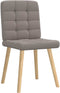vidaXL - Eetkamerstoelen - draaibaar - 2 - st - stof - taupe