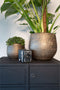 Ter Steege Plantenpot - keramiek - goud - metaal look - D15 x H13 cm