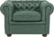 Fauteuil CHESTERFIELD Kunstleer Groen