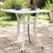 vidaXL Tuintafel 53x53x53 cm gietaluminium wit