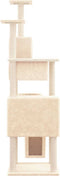 vidaXL - Kattenmeubel - met - sisal - krabpalen - 168 - cm - crèmekleurig