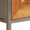 vidaXL - Nachtkastje - 40x30x50 - cm - gerecycled - teakhout - en - staal