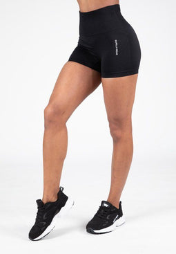 Gorilla Wear Quincy Shorts - Naadloos - High Waist Squat-Proof - Zwart - XS/S