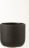 J-Line bloempot Ruw - keramiek - zwart - extra large - Ø 24 cm