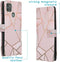 iMoshion Hoesje Geschikt voor Motorola Moto G9 Power Hoesje Met Pasjeshouder - iMoshion Design Softcase Bookcase - Goud / Roze / Pink Graphic
