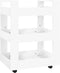 vidaXL - Keukentrolley - 60x45x80 - cm - bewerkt - hout - wit