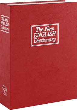 ACROPAQ Boekenkluis - Kleine verborgen boekenkluis met combinatieslot - Beveilig je waardevolle spullen met stijl - Discreet en functioneel - Artistiek en praktisch ontwerp - Verborgen boek - Rood