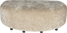 PTMD Lujo sofa cream 6051 fiore fabric longchair pouf