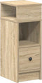 vidaXL - Nachtkastje - met - lade - 25x31x66 - cm - sonoma - eikenkleurig