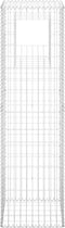 vidaXL - Schanskorf - paal - 40x40x180 - cm - ijzer