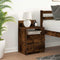 vidaXL - Nachtkastje - met - 2 - lades - 40x33x60 - cm - gerookt - eikenkleurig