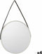 Wandspiegel 1270 Wit Zwart 45 x 45 x 3 cm Cirkel (4 Stuks)