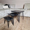 Salontafel set - salontafel marmer zwart - industriele salontafel