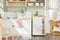 SoBuy FKW75-WN - Buffetkast - Wielen en 3 planken - Wit