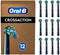 Oral-B Pro Cross Action - Opzetborstels - 100% meer tandplakverwijdering - Zwart (12 stuks)