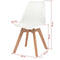 vidaXL - Eetkamerstoelen - 2 - st - kunststof - wit