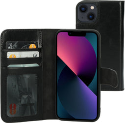 Mobiparts Excellent Wallet Case 2.0 - Flip cover - Echt leder - Zwart