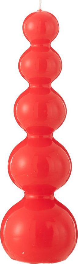 J-Line kaars Kalebas - rood - 25H