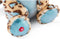 Nici Luipaard/jaguar Lassi - pluche knuffel - beige/blauw - 25 cm