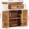 vidaXL - Dressoir - 55x30x73 - cm - massief - ruw - mangohout - wit - en - bruin