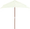 vidaXL - Parasol - met - houten - paal - 150x200 - cm - zandkleurig