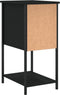 vidaXL - Nachtkastjes - 2 - st - 32x42x70 - cm - bewerkt - hout - zwart
