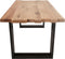 Feel Furniture - 180x90 Eettafel - Massief Boomstamblad Eiken - Constructed oak - 5 cm dik - Twin U Frame