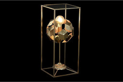 Bureaulamp DKD Home Decor Gouden 220 V 50 W Modern Geometrisch (30 x 30 x 71 cm)