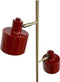 Dyberg Larsen Ocean - Vloerlamp - Verstelbare kap - Donkerrood/Messing