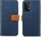 iMoshion Hoesje Geschikt voor Samsung Galaxy A72 Hoesje Met Pasjeshouder - iMoshion Luxe Canvas Bookcase - Donkerblauw