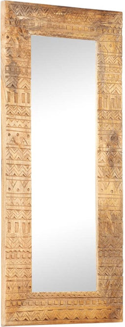 vidaXL - Spiegel - handgesneden - 110x50x2,5 - cm - massief - mangohout