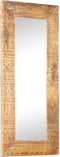 vidaXL - Spiegel - handgesneden - 110x50x2,5 - cm - massief - mangohout