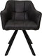 PTMD Levin Eetkamerstoel - 47 x 63 x 84 cm - Metaal - Antracite