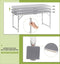 WOLTU CPT8122sg - Inklapbare kampeertafel - Hoogte verstelbaar 60 x 120 cm - Grijs