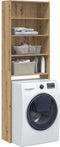 vidaXL - Wasmachinekast - 64x24x190 - cm - artisanaal - eikenkleur