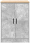 vidaXL - Garagekast - 60x51x85 - cm - massief - grenenhout - betongrijs