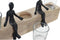Kaarshouder DKD Home Decor 43 x 9 x 14 cm Kristal Natuurlijk Zwart Bruin Transparant Aluminium Mangohout