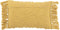 J-Line kussen Kwastje - katoen - mosterd