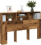 vidaXL - Hoofdbordkast - 160x19x103,5 - cm - bewerkt - hout - oud - houtkleurig