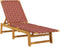 vidaXL - Ligbed - massief - acaciahout - en - stof - rood