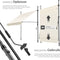 tectake® Klemluifel - Balkonluifel - UV-bestendig - Waterafstotend - Beige
