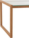 J-Line salontafel Rechthoekig - metaal/glas - naturel