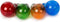 HQ-Power Set Led-Gloeilampen - A60 - Gekleurd Glas - 4 St. - Rood - Groen - Blauw - Oranje